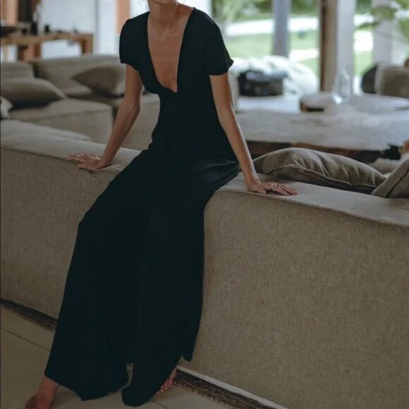 Pampelone Valentina Maxi Dress (Black XS) - Picture 4 of 7